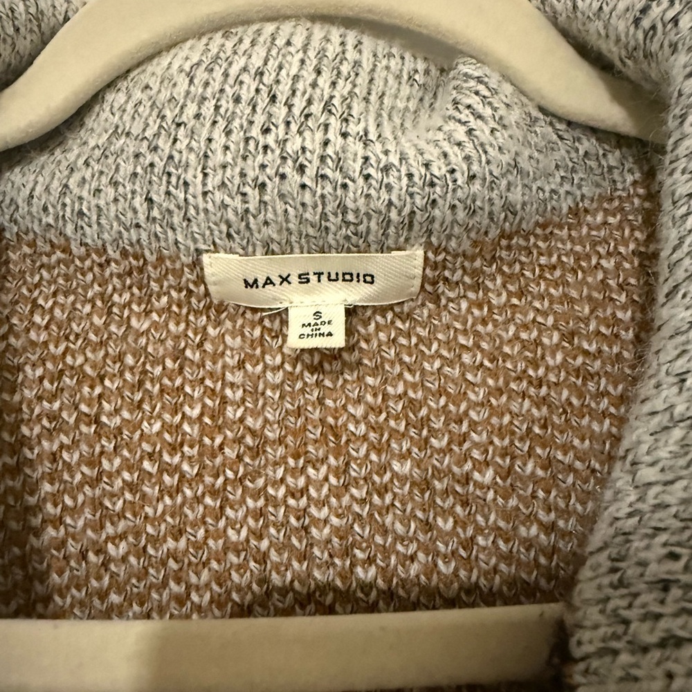 Max Studio Multicolor Open Front Cardigan - Picture 3 of 3